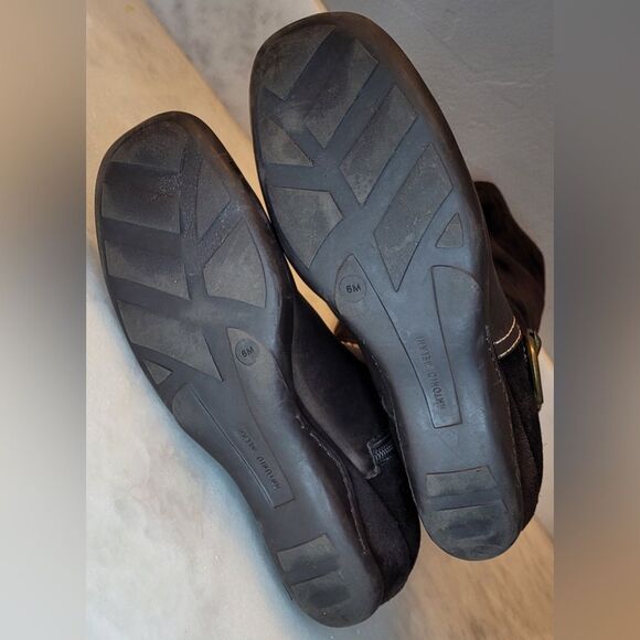 ANTONIO MELANI Brown Leather Heeled Boot Shoes Size 6 M - Picture 2 of 14